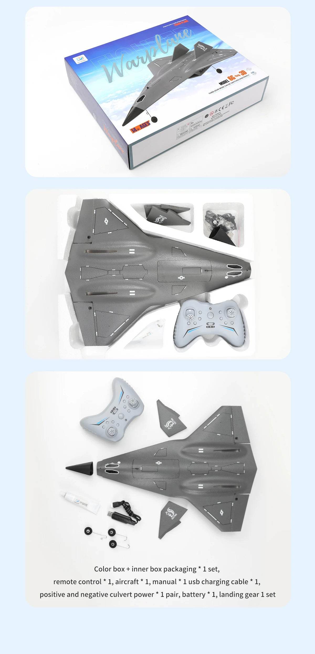 FX9672 with 2Batteries RC Plane 2.4G Remote Control Airplane - ToylandEU