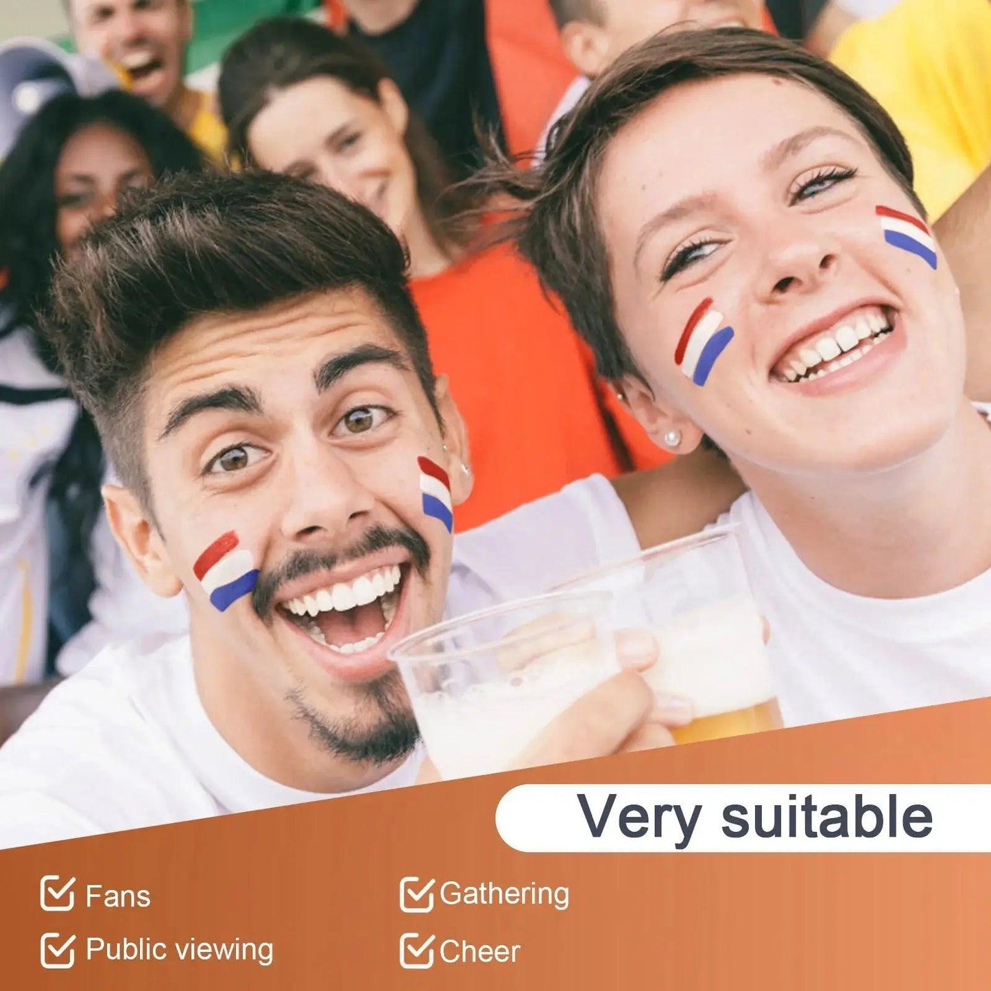  Face Paint Stick Football Fans Flag Design Easy Clean -  ToylandEU™