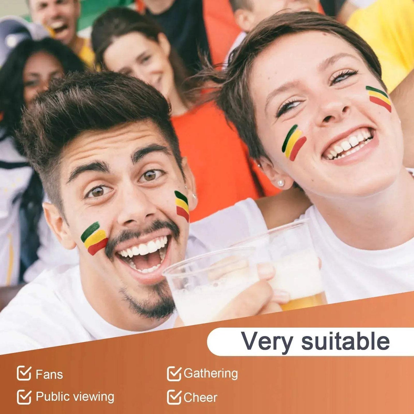  Face Paint Stick Football Fans Flag Design Easy Clean -  ToylandEU™