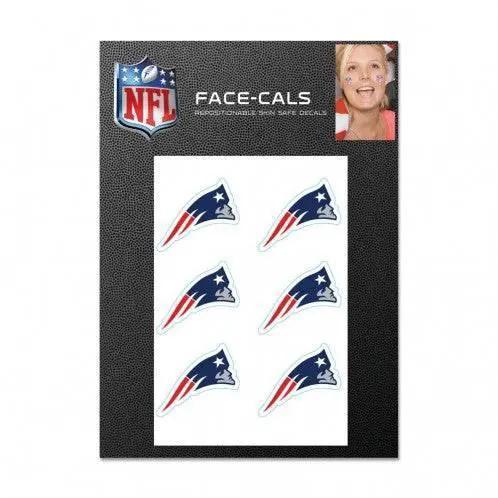  New England Patriots Face Tattoo Decals Waterless Skin Safe -  ToylandEU™