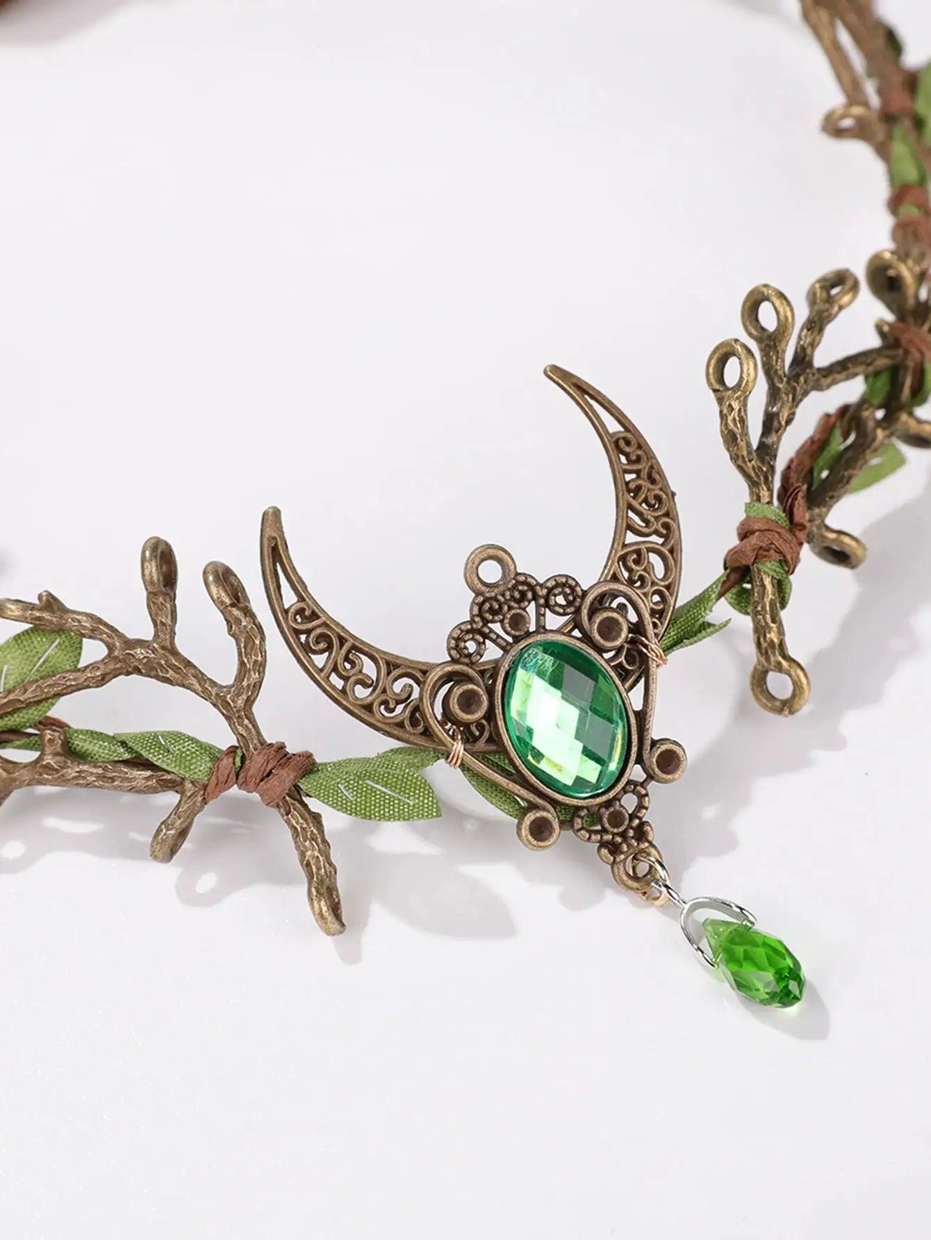  Fairy Forest Headband With Green Gemstones Party Ready -  ToylandEU™