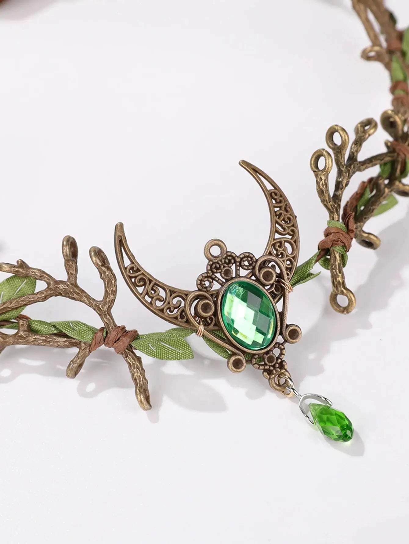  Fairy Forest Headband With Green Gemstones Party Ready -  ToylandEU™