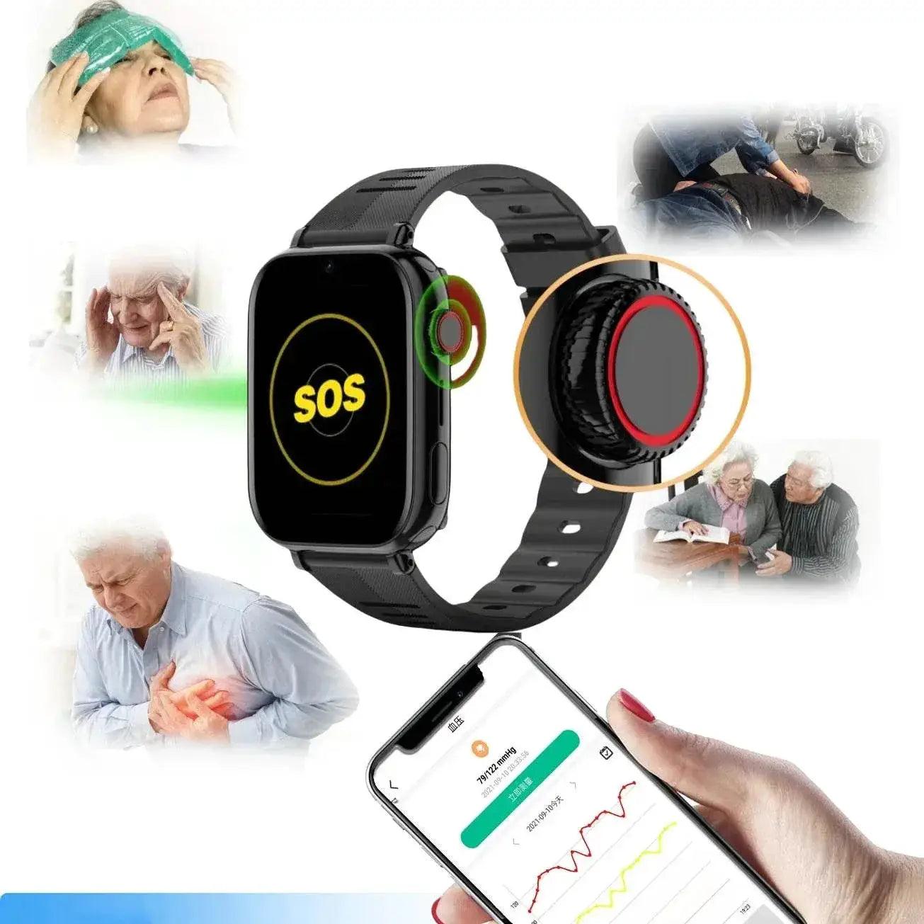  Fall Detection Watch SOS Watch GPS 4G for Seniors D1 -  ToylandEU™