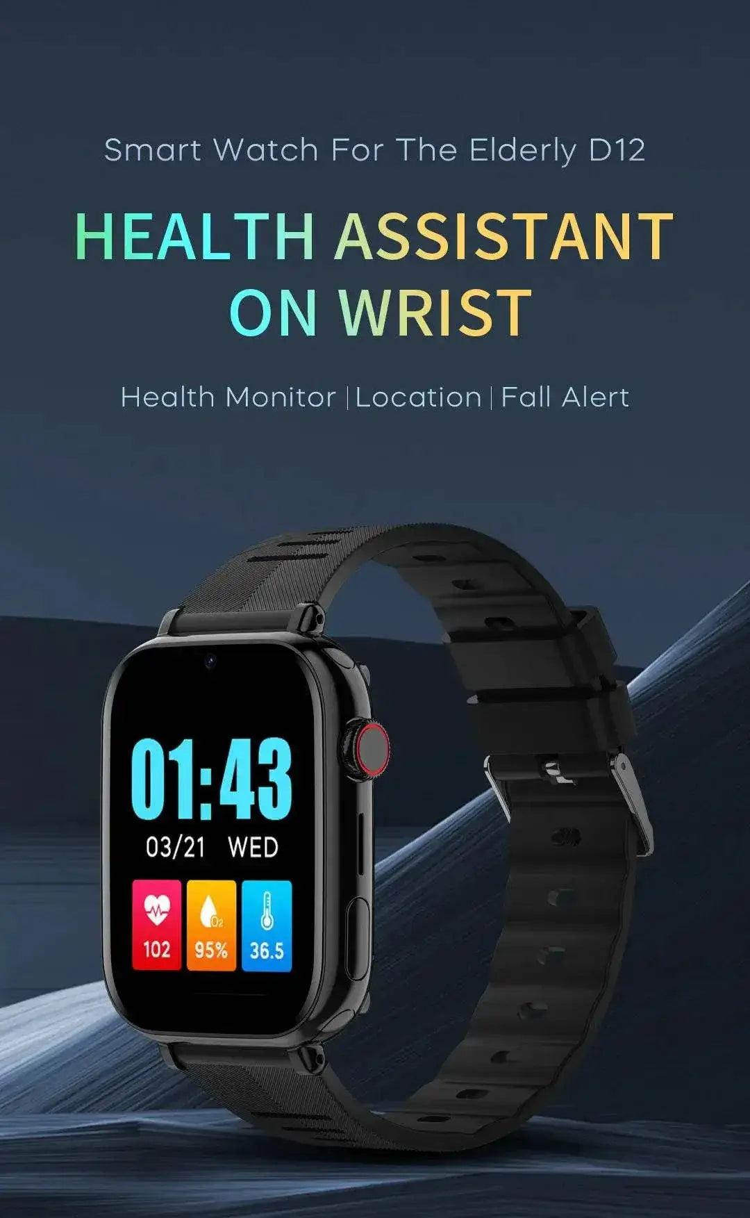  Fall Detection Watch SOS Watch GPS 4G for Seniors D1 -  ToylandEU™