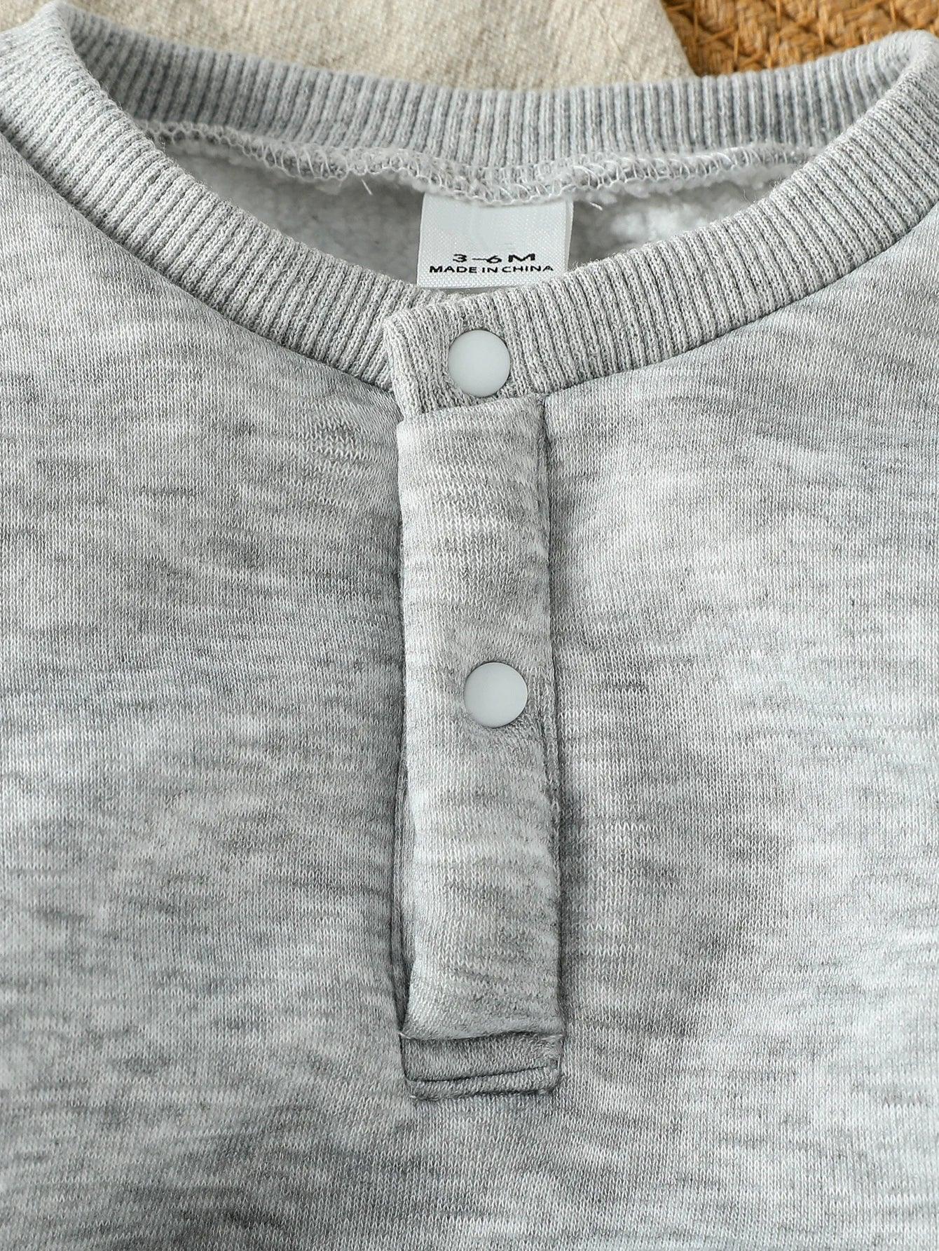 Fall Winter 1-3Y Baby Boys Hoodie And Sweatpants Set 100% Polyester Flannel - ToylandEU