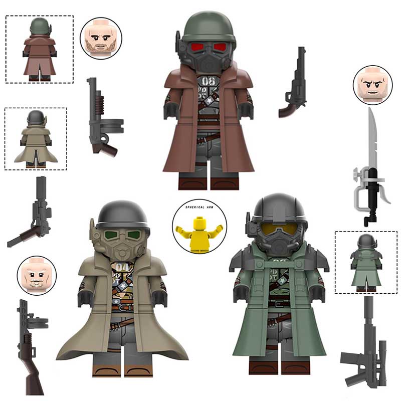 Fallout Minifigures | 3-Pack, Compatible Bricks | Toylandeu™