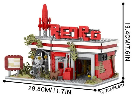 Fallout LEGO Red Rocket Truck Stop MOC Build 880 Pieces - ToylandEU