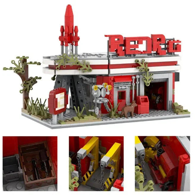 Fallout LEGO Red Rocket Truck Stop MOC Build 880 Pieces - ToylandEU