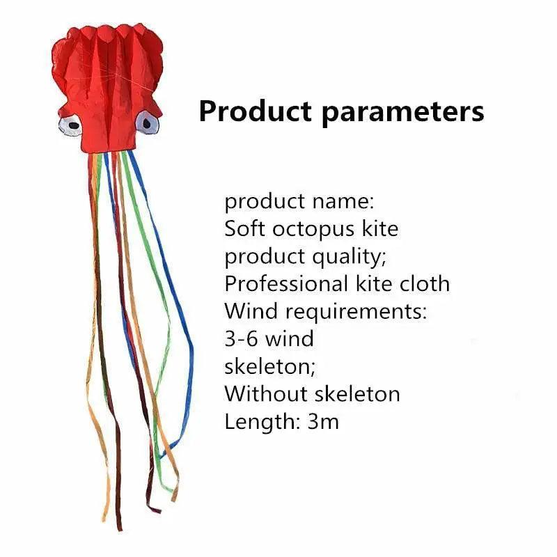  Family Friendly Soft Octopus Kite 3m Toyland EU -  ToylandEU™