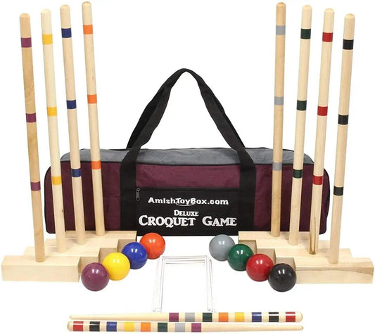  Amish Made Wooden Croquet Set For Eight Players Handcrafted -  ToylandEU™