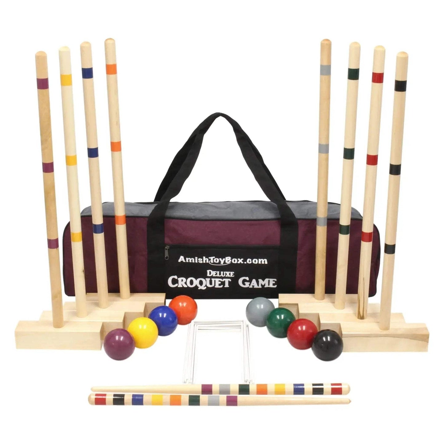 Family Tradition Croquet Set, 8-Player Wooden Croquet Game - ToylandEU