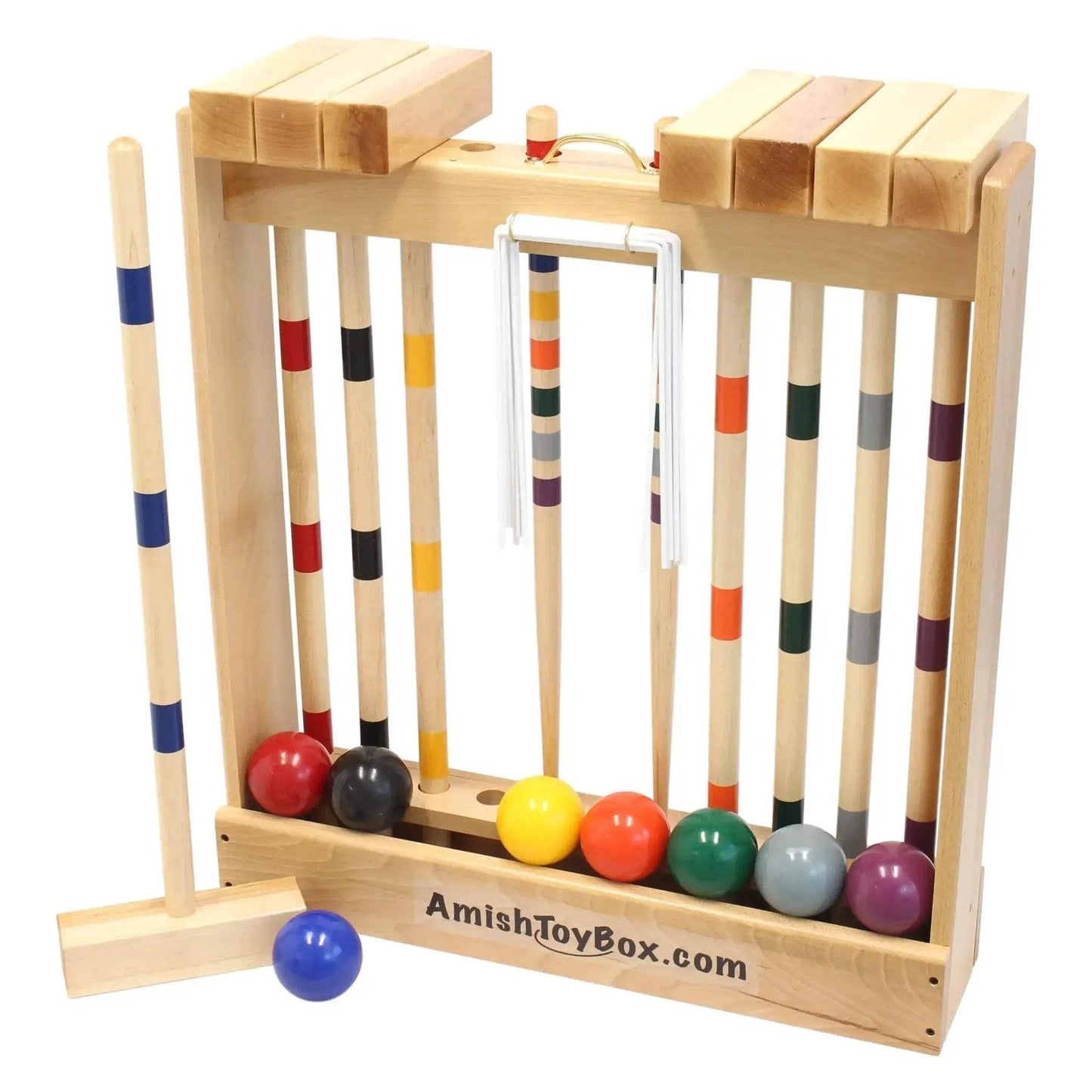 Family Tradition Croquet Set, 8-Player Wooden Croquet Game - ToylandEU