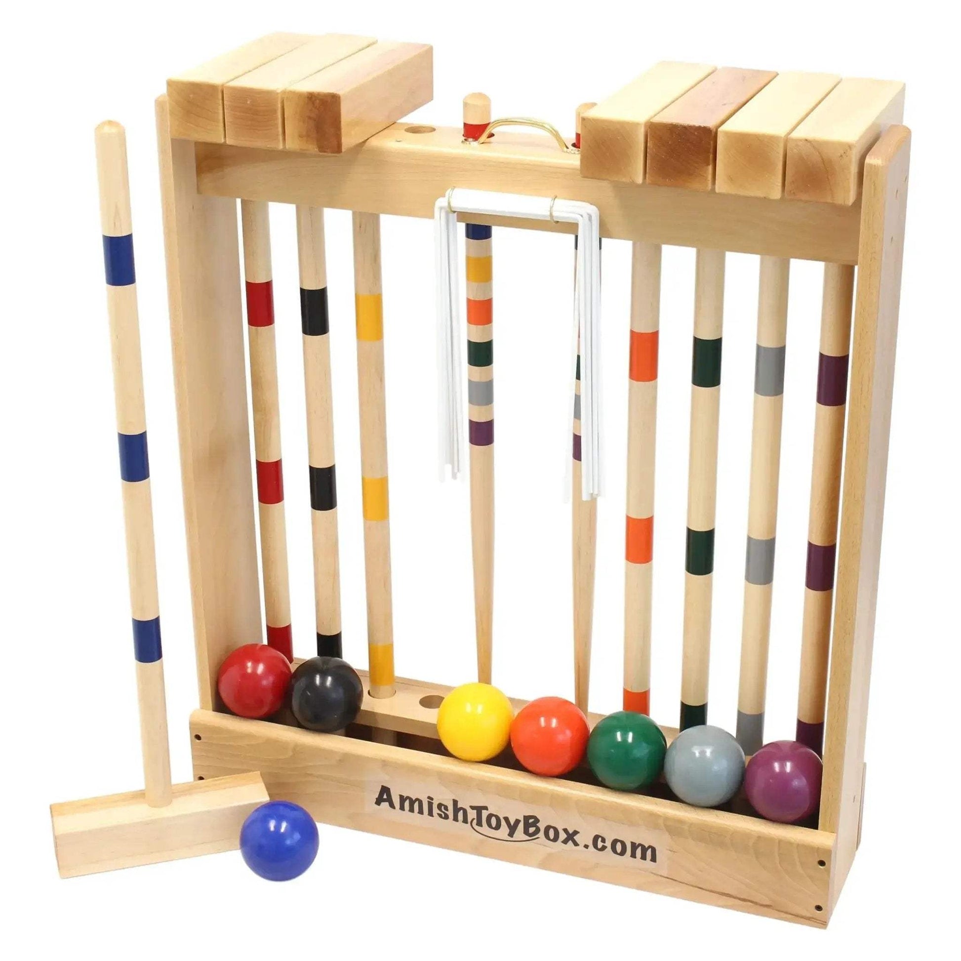 Family Tradition Croquet Set, 8-Player Wooden Croquet Game - ToylandEU
