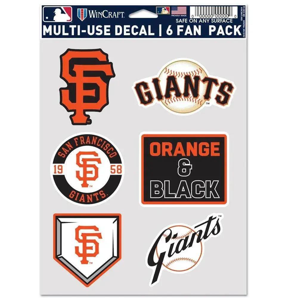  San Francisco Giants 6 Pack Fan Decals Multi Use Set -  ToylandEU™