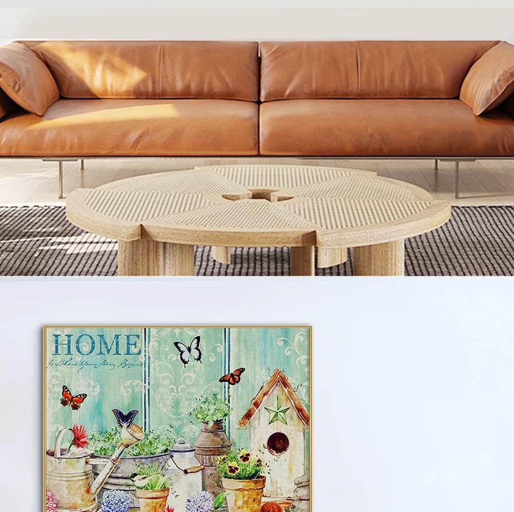 Fantasy-Landschaft bedruckter Stoff 11CT Kreuzstich-Stickerei Komplettset Handarbeit Hobby Handwerk Nähgarn gestempelt Großhandel - ToylandEU