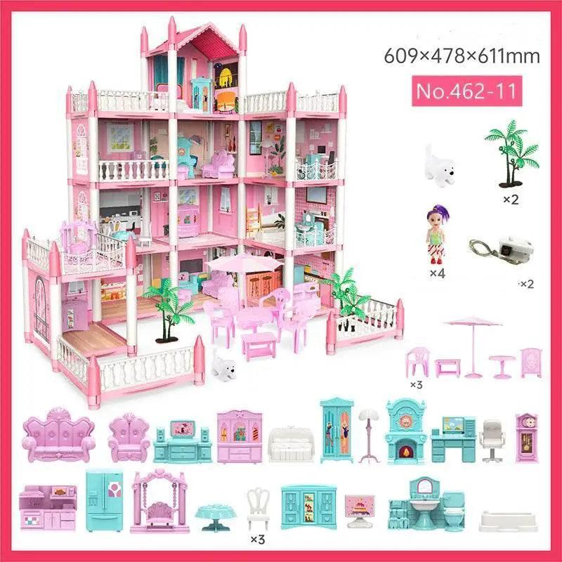  Fantasy Princess Castle Villa Dollhouse Building Kit for Kids - 3D DIY  -  ToylandEU™