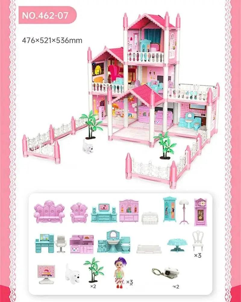  Fantasy Princess Castle Villa Dollhouse Building Kit for Kids - 3D DIY  -  ToylandEU™