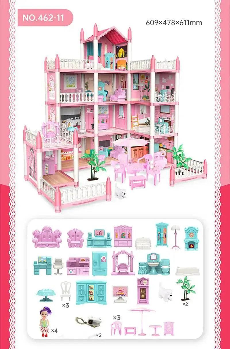  Fantasy Princess Castle Villa Dollhouse Building Kit for Kids - 3D DIY  -  ToylandEU™