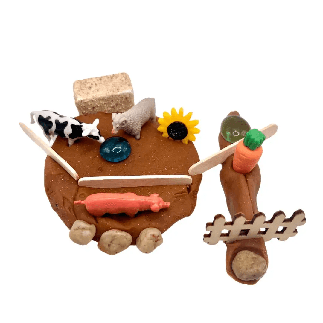 Farm Animal Play Dough Sensory Jar Kit - ToylandEU