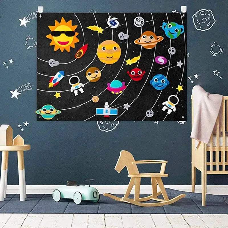 Farm Animals Felt Story Board Montessori Puzzle For Kids - ToylandEU