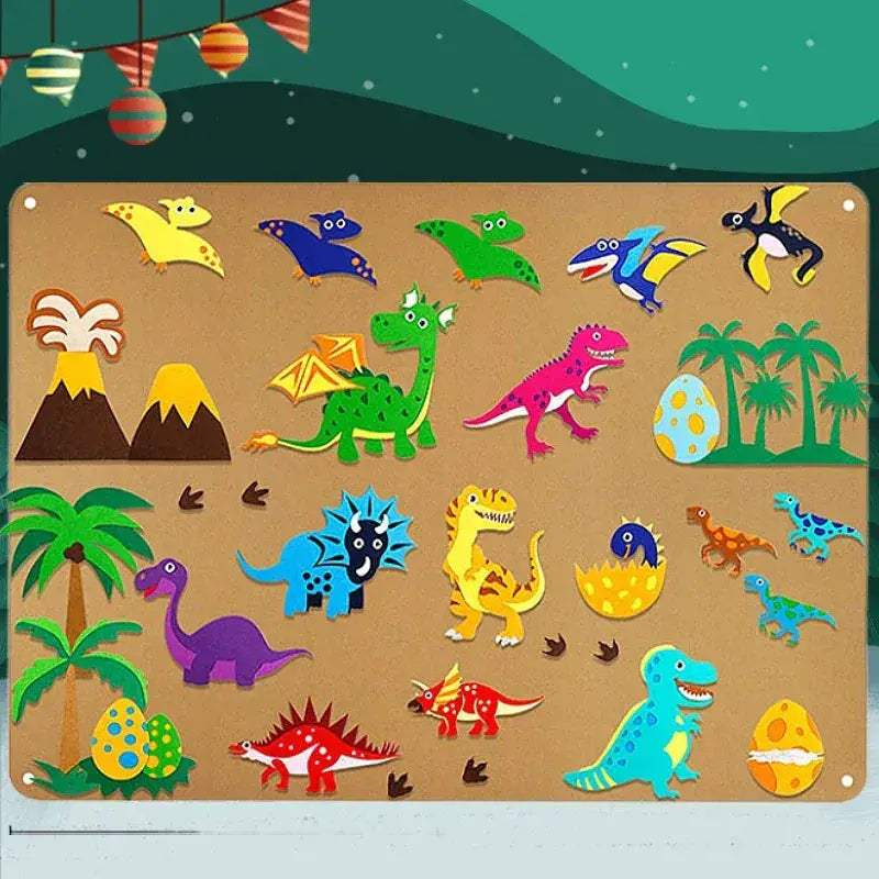 Farm Animals Felt Story Board Montessori Puzzle For Kids - ToylandEU