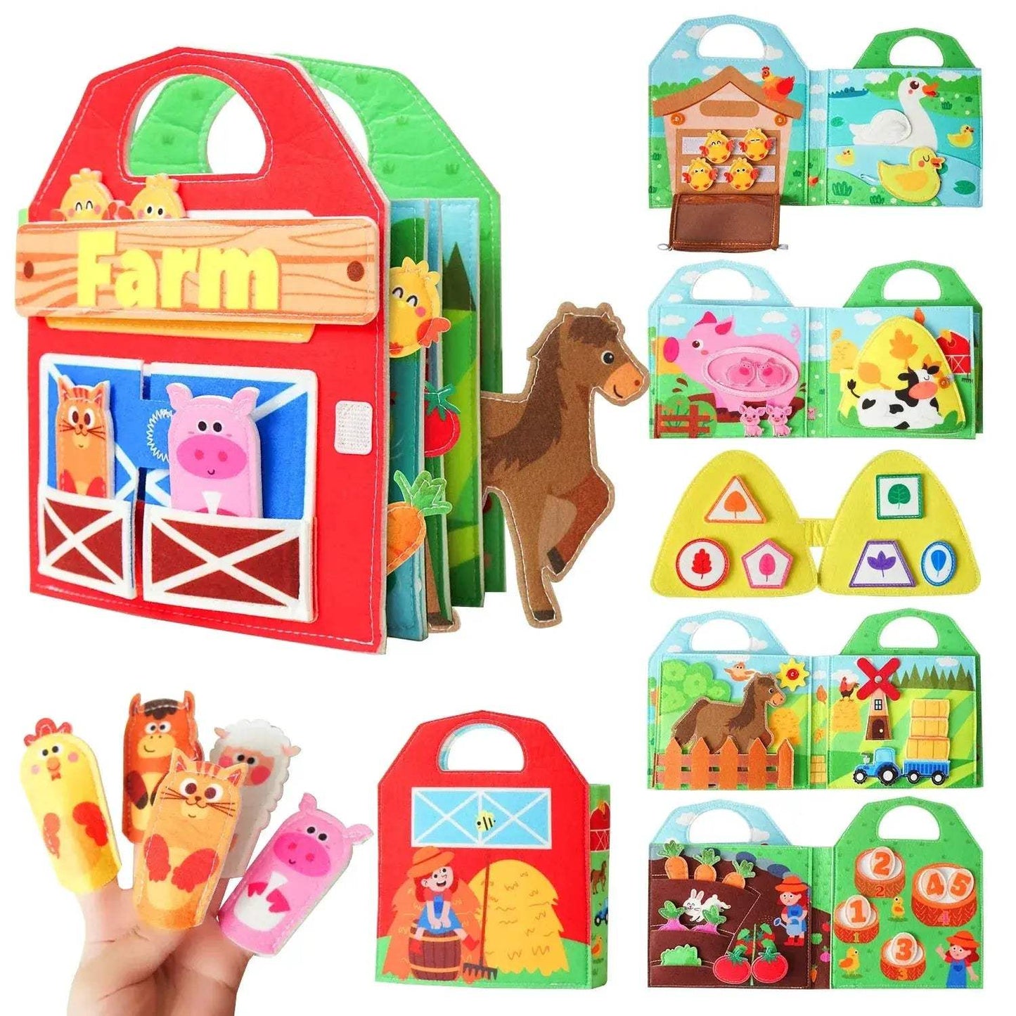 Farm Animals Quiet Busy Board For Toddlers Montessori - ToylandEU