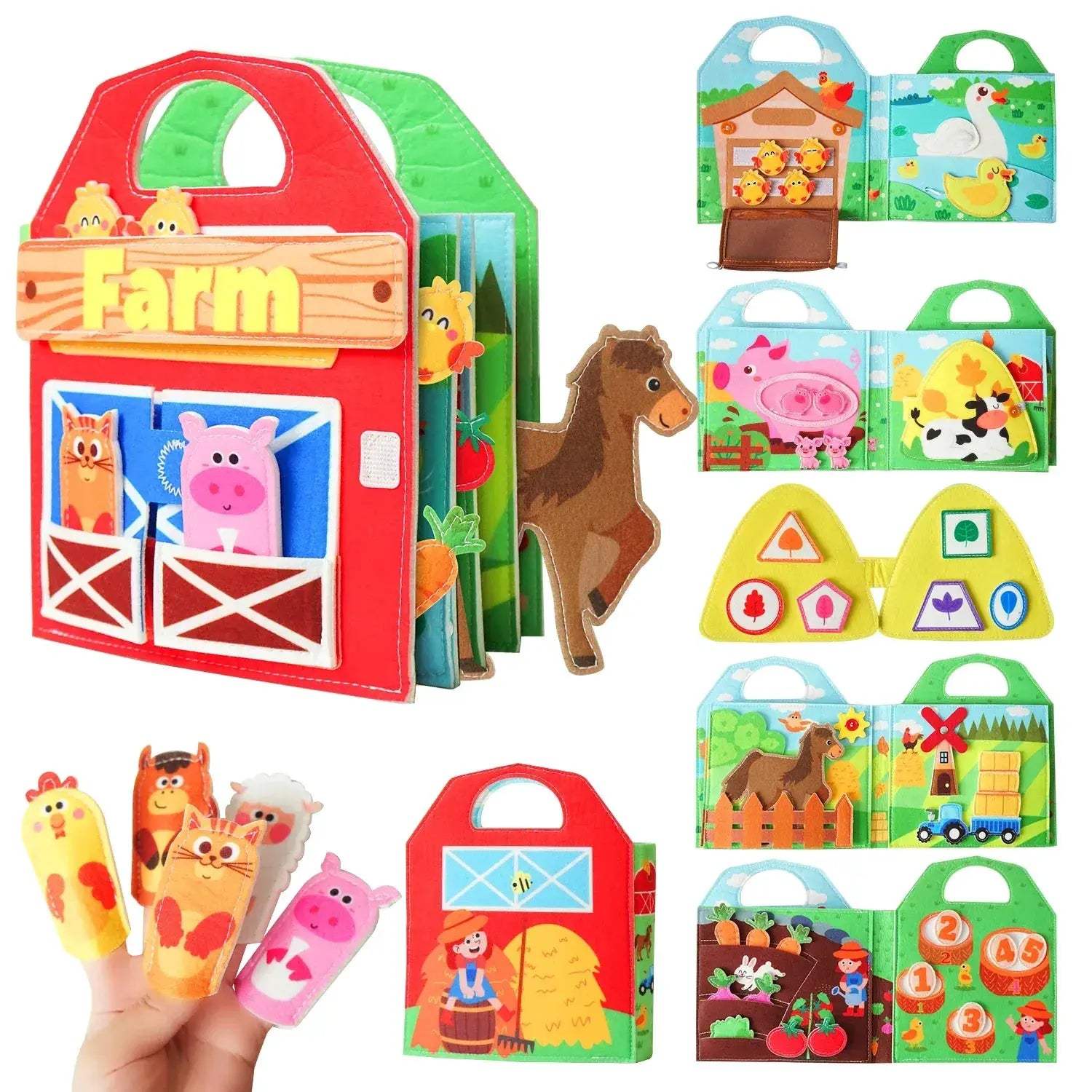 Farm Animals Quiet Busy Board For Toddlers Montessori - ToylandEU