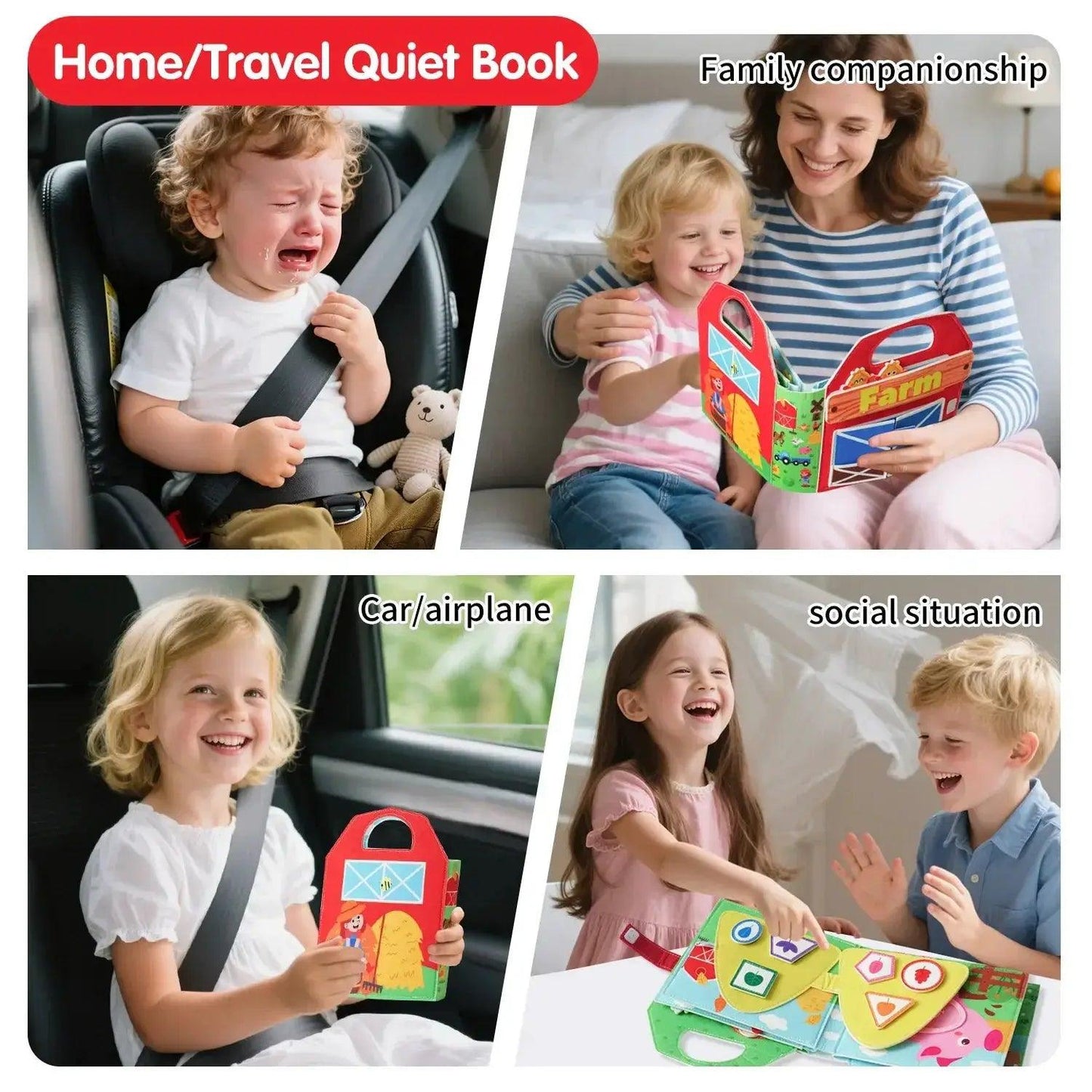  Farm Animals Quiet Busy Board Montessori Toddlers -  ToylandEU™