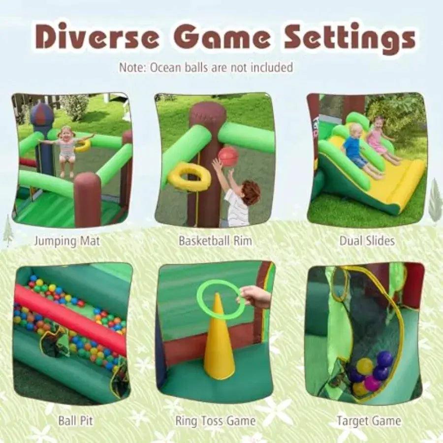  Inflatable Farm Themed Bounce House With Dual Slides Durable -  ToylandEU™