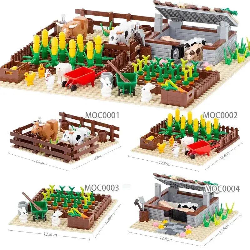  Farm Building Blocks Set Educational Flower Figures -  ToylandEU™