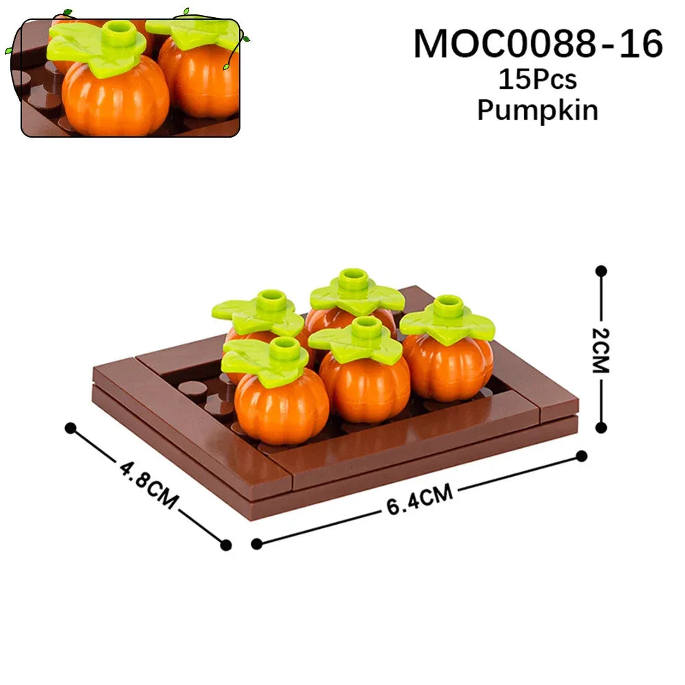 Farm Building Blocks Set With Flower And Animal Figures - ToylandEU