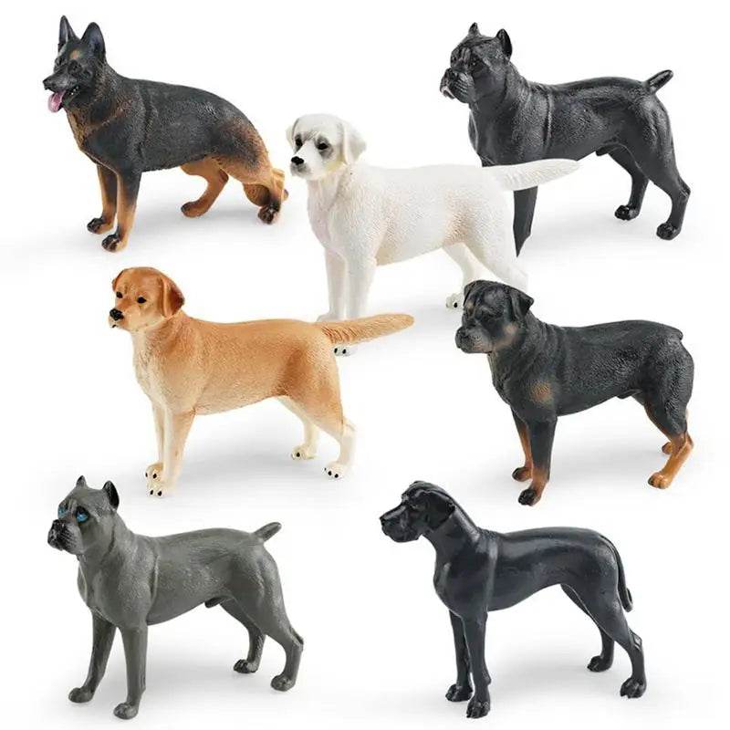 Farm Dogs Pet Figurines Rottweiler Collie Huskie Bulldog - ToylandEU