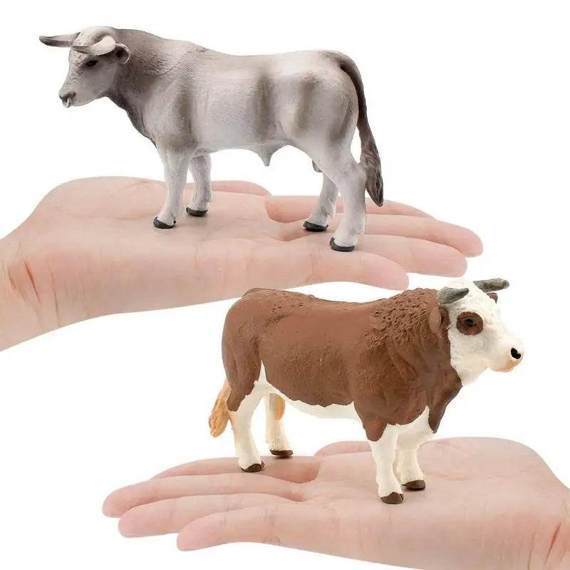 Farm Poultry Kawaii Mini Milk Cow Cattle Bull Calf Toy - ToylandEU