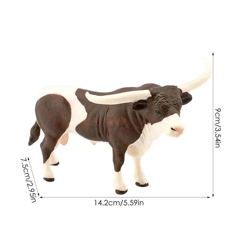 Farm Poultry Kawaii Mini Milk Cow Cattle Bull Calf Toy - ToylandEU