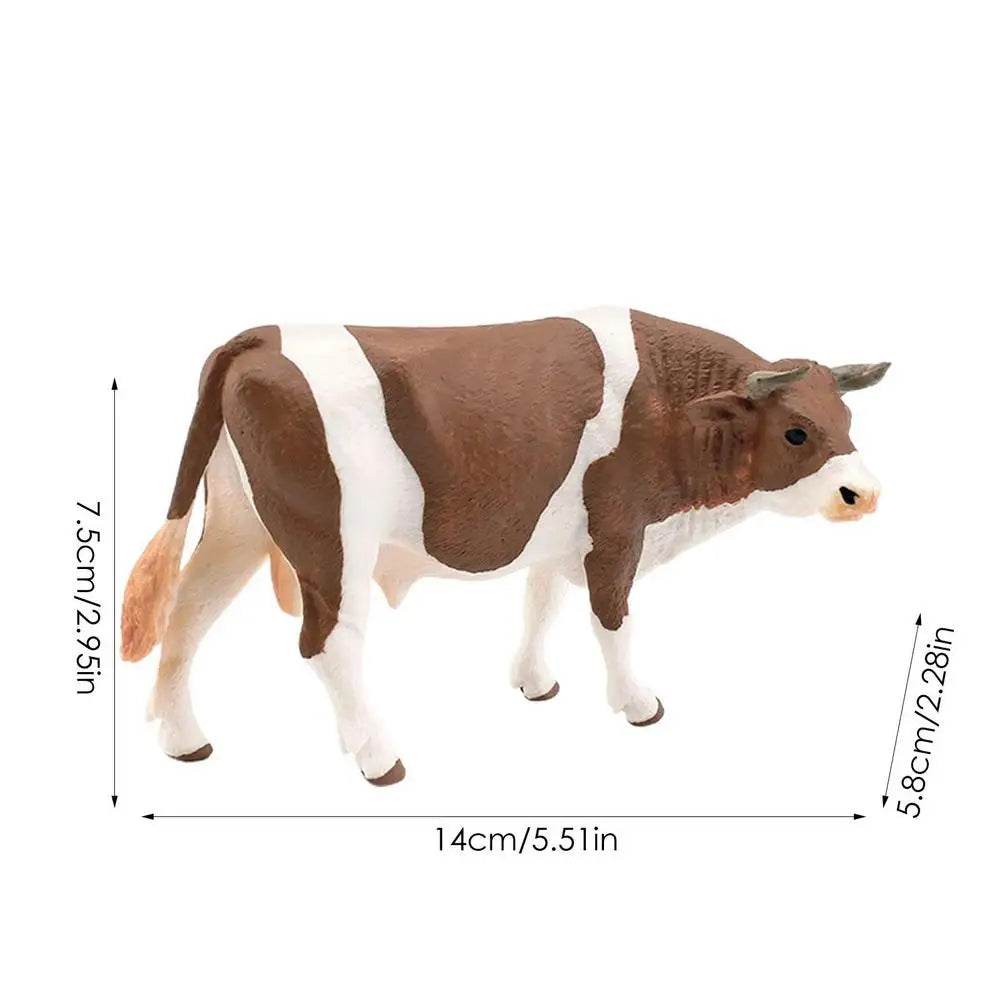 Farm Poultry Kawaii Mini Milk Cow Cattle Bull Calf Toy - ToylandEU