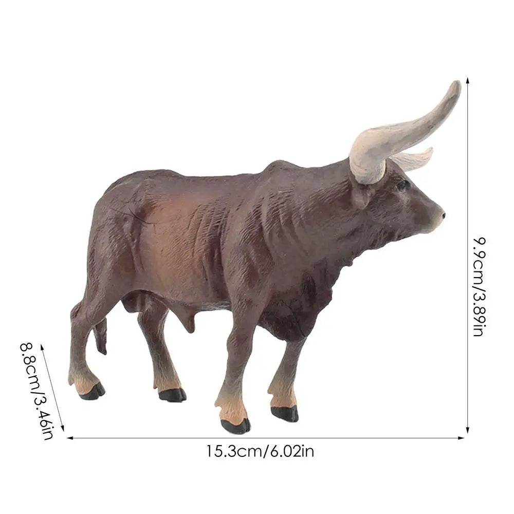 Farm Poultry Kawaii Mini Milk Cow Cattle Bull Calf Toy - ToylandEU