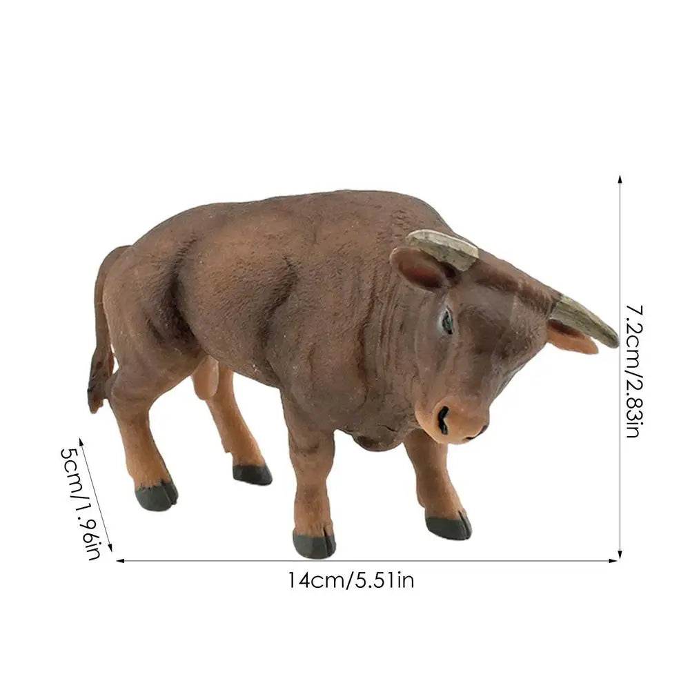 Farm Poultry Kawaii Mini Milk Cow Cattle Bull Calf Toy - ToylandEU