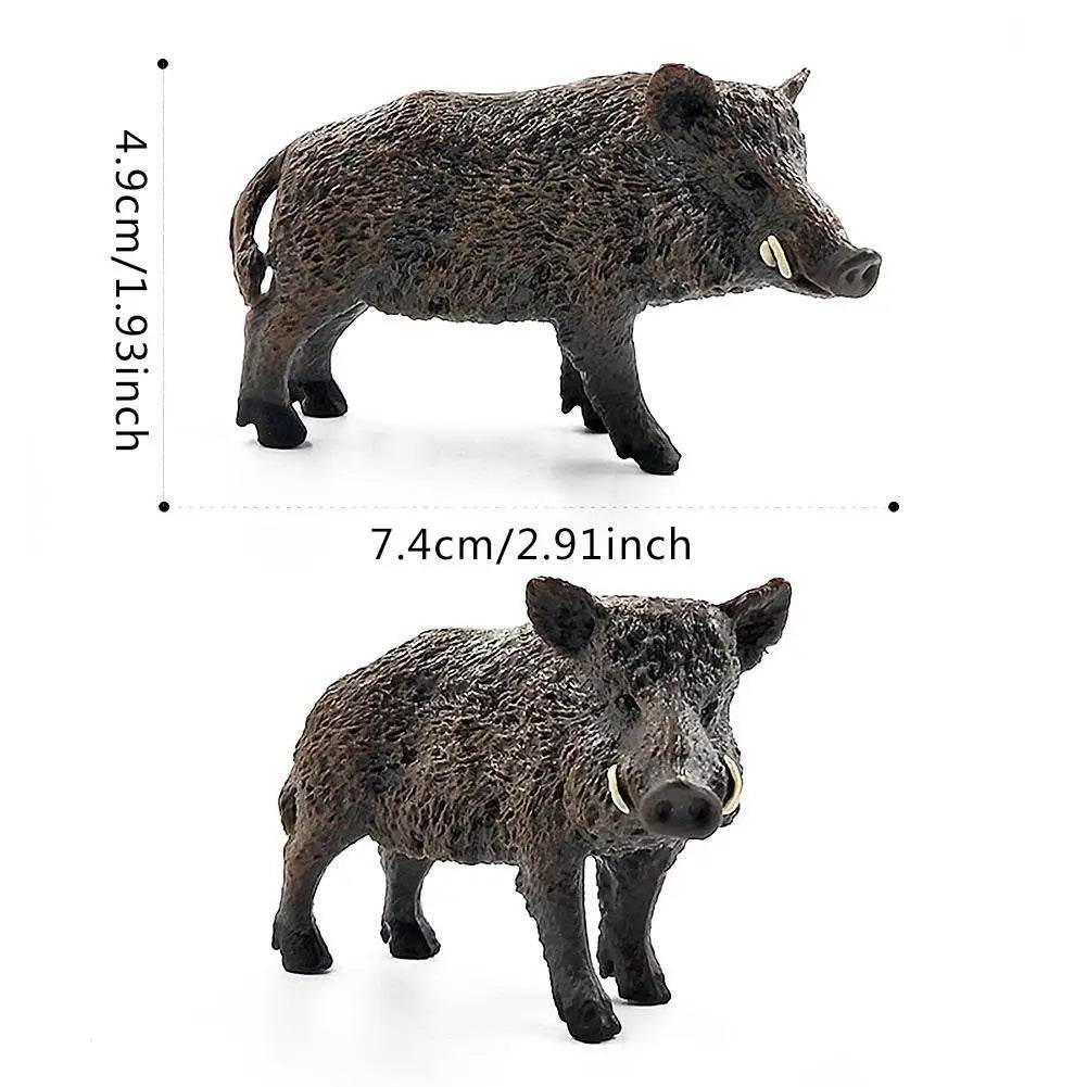Farm Simulation Animal Model Wild Boar Pig Toy Figures - ToylandEU