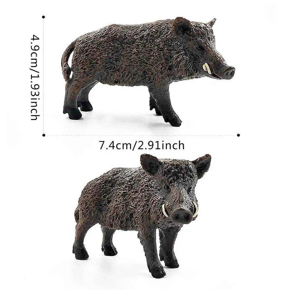 Farm Simulation Animal Model Wild Boar Pig Toy Figures - ToylandEU