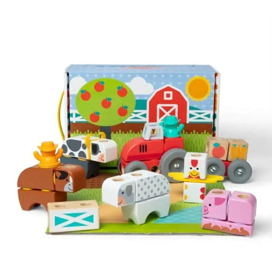  Farm Snap Building Blocks Mix And Match Connectable Set -  ToylandEU™