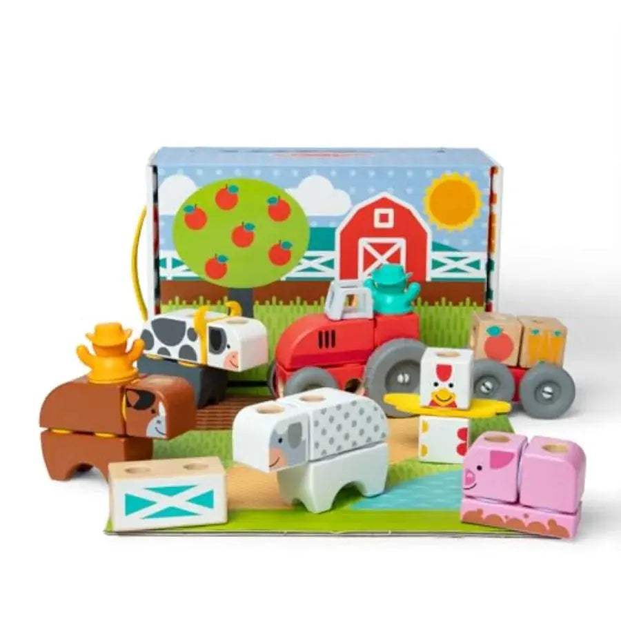  Farm Snap Building Blocks Mix And Match Connectable Set -  ToylandEU™
