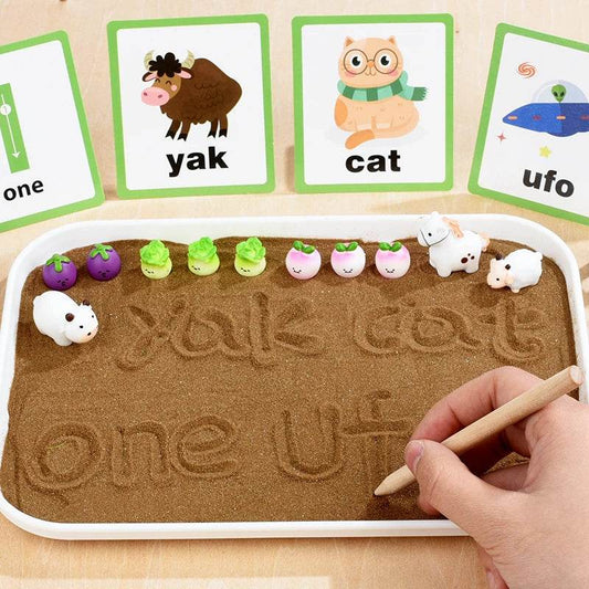 Farm Wooden Montessori Sand Tray With Wooden Pen For Writing Letters And Numbers Early Educational Toys Gifts Party Game Gift - ToylandEU