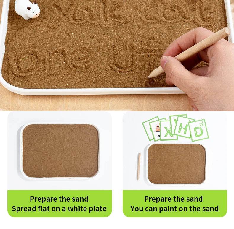 Farm Wooden Montessori Sand Tray With Wooden Pen For Writing Letters And Numbers Early Educational Toys Gifts Party Game Gift - ToylandEU