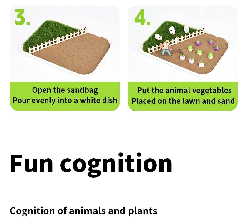 Farm Wooden Montessori Sand Tray With Wooden Pen For Writing Letters And Numbers Early Educational Toys Gifts Party Game Gift - ToylandEU