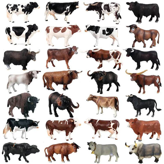 Farmstead Adventure: Realistic PVC Milk Cow & Other Farm Animal Toy Figures - ToylandEU