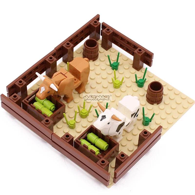 Farmyard Fun: Marumine Brick Animal Farm Chicken Shed Kit - ToylandEU
