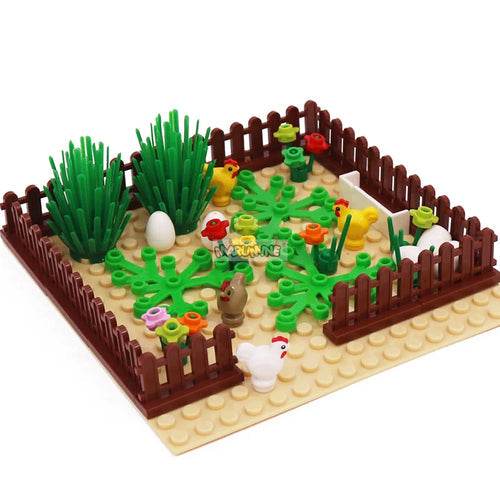 Farmyard Fun: Marumine Brick Animal Farm Chicken Shed Kit - ToylandEU