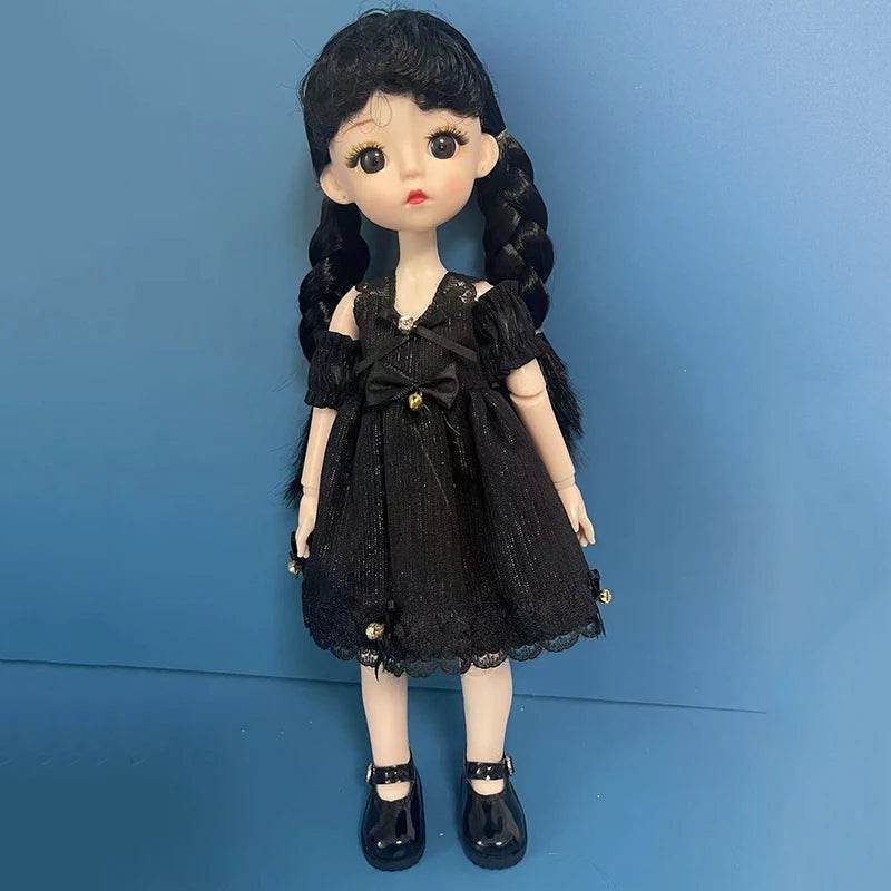 Fashion 1/6 Bjd Doll Black Braid 30cm with Multiple Joints Girls Kids Toy - ToylandEU