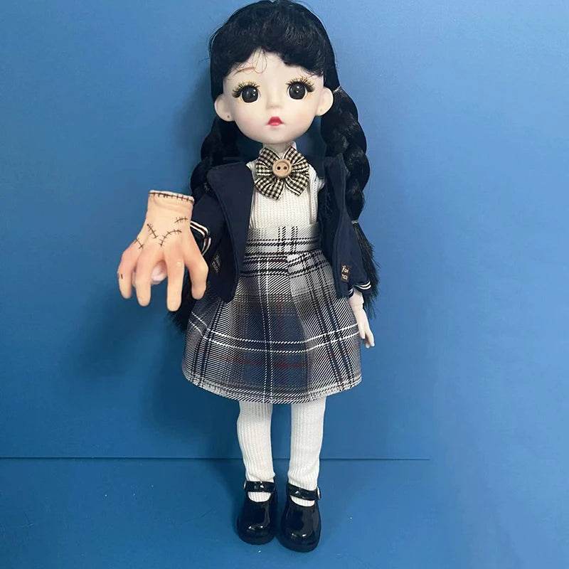 Fashion 1/6 Bjd Doll Black Braid 30cm with Multiple Joints Girls Kids Toy - ToylandEU