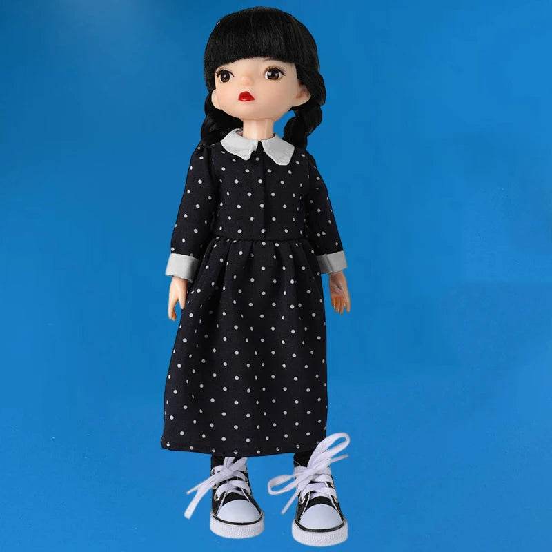 Fashion 1/6 Bjd Doll Black Braid 30cm with Multiple Joints Girls Kids Toy - ToylandEU